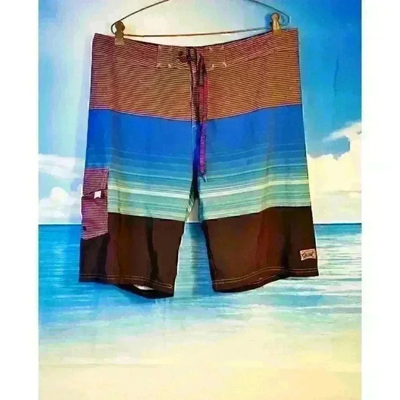 GIANT 36 Mens Boardshort Swim Bathing Suit CARGO pants bottoms size 36 - Picture 1 of 5